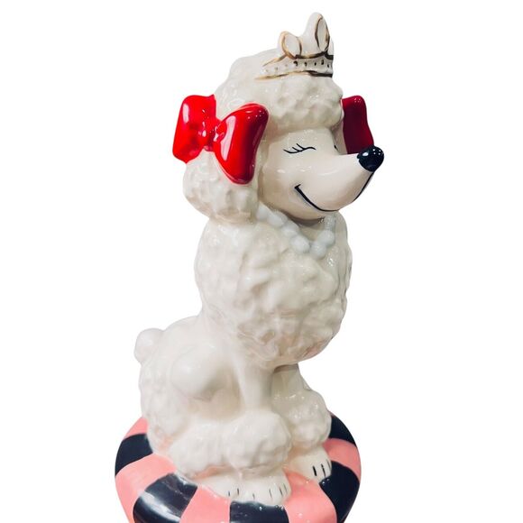 Blue Sky Clayworks Ooh La La Ceramic Poodle Figurine Valentines Day 10.5"H - Picture 6 of 9